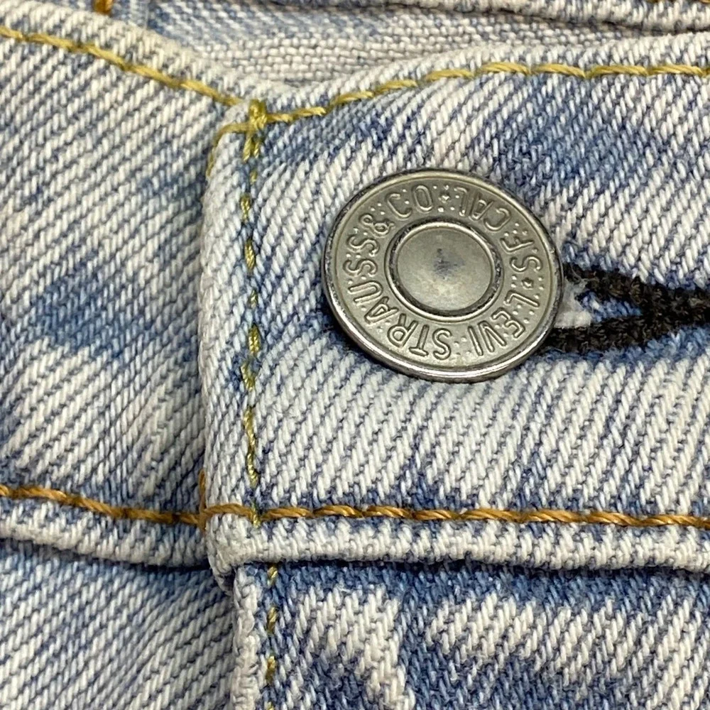 Levi 505 Jeans Sz 36 Mens Blue Skater Acid Wash Straight Leg Denim Pants
